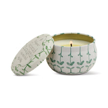 Load image into Gallery viewer, Paddywax Tulip Verbena & Lemongrass Tin Candle