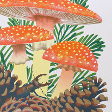 Load image into Gallery viewer, Fly Agaric Risograph Print