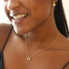 Load image into Gallery viewer, Gold Sun and Moon Charm Necklace