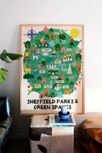 Load image into Gallery viewer, Sheffield Parks and Green Spaces Map Print