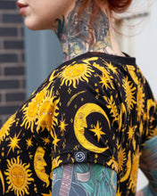 Load image into Gallery viewer, Rebel Romance Celestial Midi Stretch Smock Dress