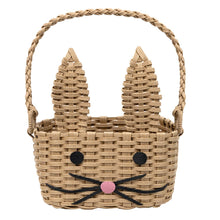 Load image into Gallery viewer, Brown Recycled Paper Bunny Shaped Basket
