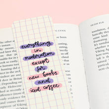 Load image into Gallery viewer, New Books & Iced Coffee Bookmark