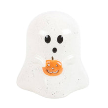 Load image into Gallery viewer, Ghost With Pumpkin Halloween Tealight Candle Holder