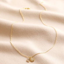 Load image into Gallery viewer, Gold Sun and Moon Charm Necklace