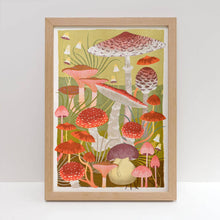 Load image into Gallery viewer, Fungi Risograph Print