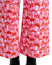 Load image into Gallery viewer, Rebel Romance Red & Pink Mushroom Wide Leg Cropped Trousers