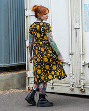 Load image into Gallery viewer, Rebel Romance Celestial Midi Stretch Smock Dress