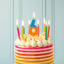 Load image into Gallery viewer, Pack of 8 Twisted Rainbow Birthday Candles