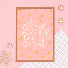 Load image into Gallery viewer, Most Wonderful Time Christmas Greetings Card