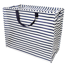 Load image into Gallery viewer, Nautical Stripes Jumbo Storage Bag