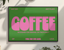 Load image into Gallery viewer, Coffee Typography Print