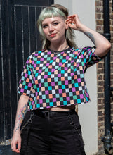 Load image into Gallery viewer, Rebel Romance Checkerboard Boxy Tee