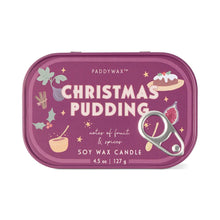 Load image into Gallery viewer, Paddywax Bistro Christmas Pudding Tin Candle