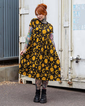 Load image into Gallery viewer, Rebel Romance Celestial Midi Stretch Smock Dress