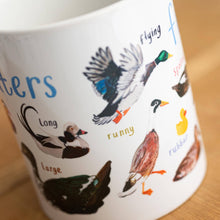 Load image into Gallery viewer, Floaters Ceramic Bird Pun Mug