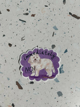 Load image into Gallery viewer, Immediately No Dog Vinyl Sticker