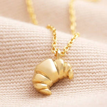 Load image into Gallery viewer, Gold Croissant Pendant Necklace