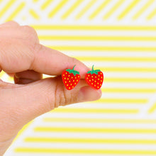 Load image into Gallery viewer, Strawberry Stud Earrings
