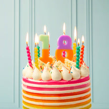 Load image into Gallery viewer, Pack of 8 Twisted Rainbow Birthday Candles
