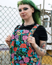 Load image into Gallery viewer, Rebel Romance Tattoo Floral Stretch Dungarees