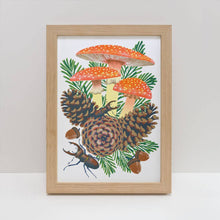 Load image into Gallery viewer, Fly Agaric Risograph Print
