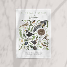 Load image into Gallery viewer, The Peak District Birdlife Illustrated Art Print