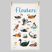 Load image into Gallery viewer, Floaters Bird Cotton Tea Towel