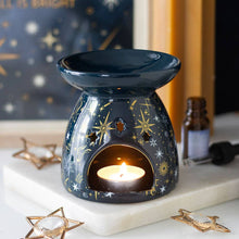 Load image into Gallery viewer, Blue Starry Night Celestial Oil Burner and Wax Warmer