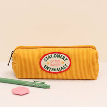 Load image into Gallery viewer, Stationery Enthusiast of the Month Yellow Cord Pencil Case