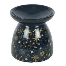 Load image into Gallery viewer, Blue Starry Night Celestial Oil Burner and Wax Warmer