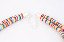 Load image into Gallery viewer, Geometric Candy Print Fabric Knot Necklace
