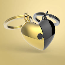 Load image into Gallery viewer, Metalmorphose Two Piece Heart Puzzle Keyring