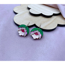 Load image into Gallery viewer, Nell Pink Retro Flower Drop Earrings