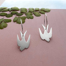 Load image into Gallery viewer, Swallow Hoop Earrings