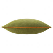 Load image into Gallery viewer, Meridian Velvet Cushion in Olive & Ginger