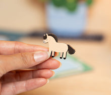 Load image into Gallery viewer, Tiny Horse Wooden Pin