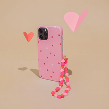 Load image into Gallery viewer, Hearts Beaded Phone Strap