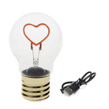 Load image into Gallery viewer, Rechargeable Heart Light Bulb Lamp