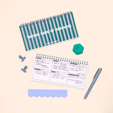 Load image into Gallery viewer, Blue & Green Ringbound Week Planner