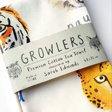 Load image into Gallery viewer, Growlers Animal Cotton Tea Towel