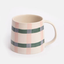 Load image into Gallery viewer, Caroline Gardner Pink & Teal Check Large Mug