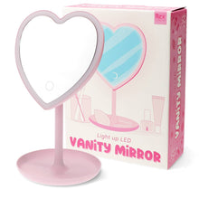 Load image into Gallery viewer, Heart Light Up Vanity Mirror