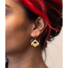 Load image into Gallery viewer, Nell Pink Retro Flower Drop Earrings