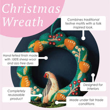 Load image into Gallery viewer, Partridge & Pear Felt Wreath