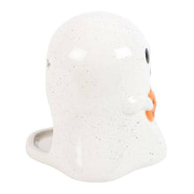 Load image into Gallery viewer, Ghost With Pumpkin Halloween Tealight Candle Holder