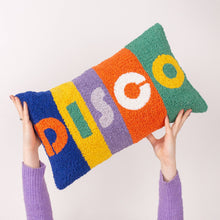 Load image into Gallery viewer, Disco Multicoloured Knitted Cushion