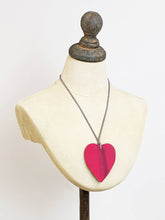 Load image into Gallery viewer, Simple Wooden Heart Pendant Necklace