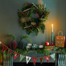Load image into Gallery viewer, Red & Green Ombre Glass Candle Holder