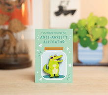 Load image into Gallery viewer, Anti-Anxiety Alligator Wooden Pin